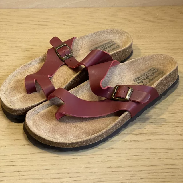 MOSHULU WILMA CORK Footbed Leather Toe Loop Sandals size 40 UK 6.5 excellent 27.50 PicClick UK