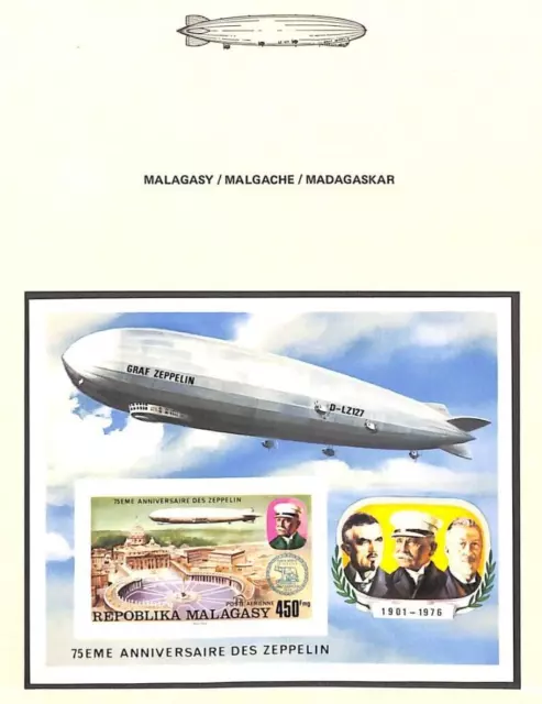 9. Madagascar 1976 Airmail - The 75th Anniversary of the Zeppelin Airships