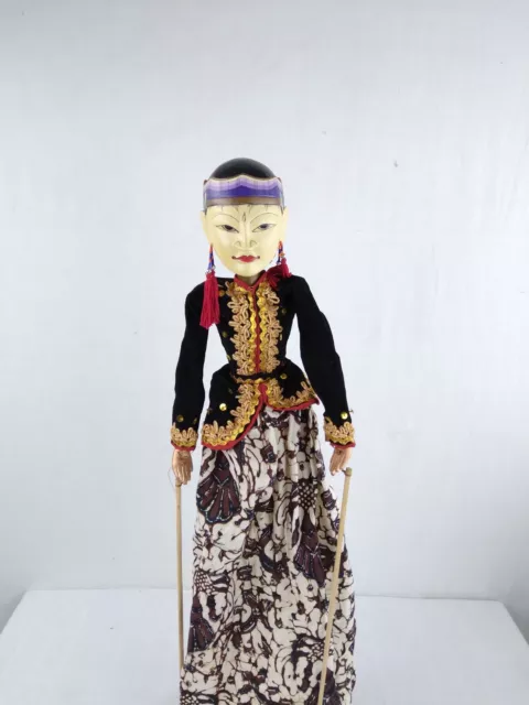 Wayang Golek Indonesien Stabpuppe Puppe antik Asien Marionette Holzpupppe