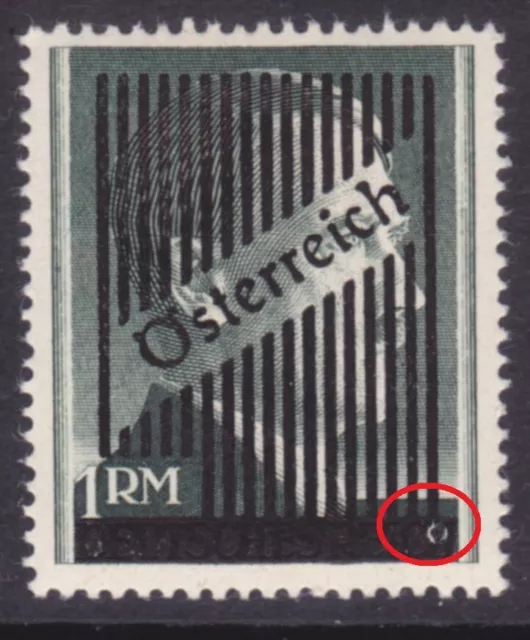 Ö.1945 ANK.Nr.(9)B Abart Plattenfehler"Druckzufälligkeit"nicht verausgabt pf**