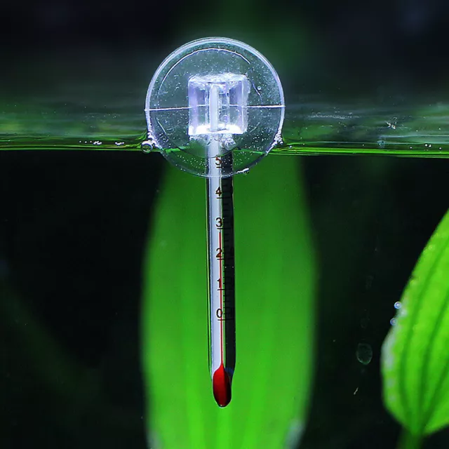 New Glass Meter Aquarium Fish Tank Water Temperature Thermometer Suction Cup-wf_