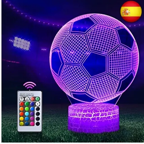 Regalo de Fútbol para niños, 3D Lámpara de Escritorio Mesa 16 cambiar el color b