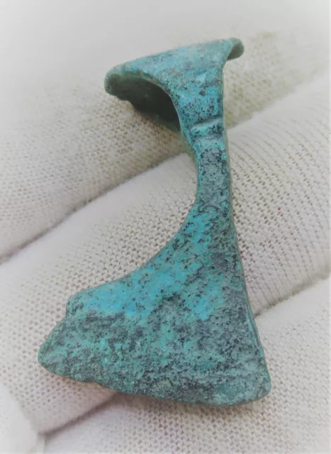 A34 Circa 900 - 1100 Ad Viking Era Norse Bronze Odin's Ax Amulet Wearable