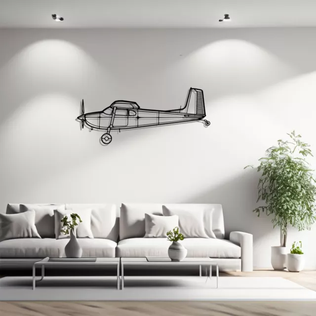 180F Silhouette Metal Wall Art, Airplane Silhouette Wall Decor