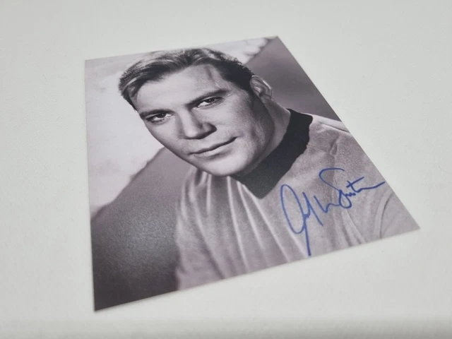 WLIAM SHATNER/KIRK Autografo Ripro - circa 10x13 - STAR TREK (008)