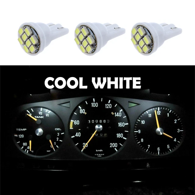 Gauge Cluster LED Dashboard Bulbs Kit 6000K White For Mercedes Benz 77-85 W123
