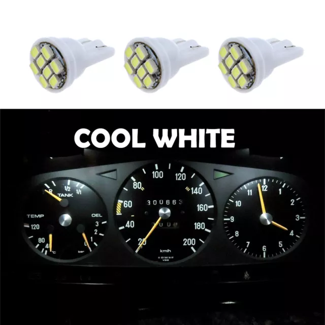 Gauge Cluster LED Dashboard Bulbs Kit Cool White For Mercedes Benz 77-85 W123