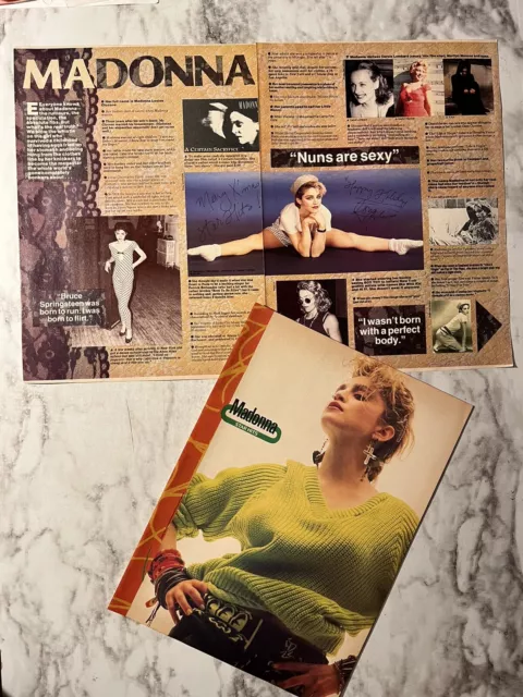 Madonna Pinup & Clipping from 80’s Teen Magazine.