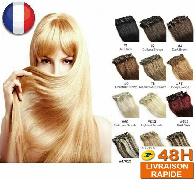 Extensions De Cheveux Naturels 46 Cm à Bandes Adhésives 004-Chocolat - Foto 2