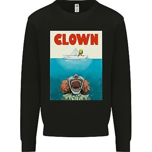Jaws Funny Parody Clown Halloween Horror Mens Sweatshirt Jumper
