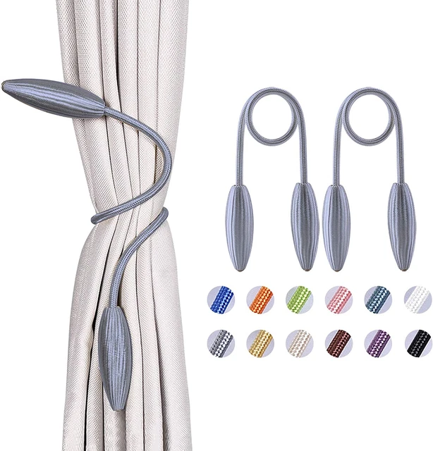 2 Pack DIY Curtain Tiebacks Clips Crystal Decorative Creative Twist Drape Tie Ba