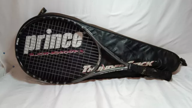 Prince EXO3 Silver 118 head 4 1/4 grip Tennis Racquet Long body Case