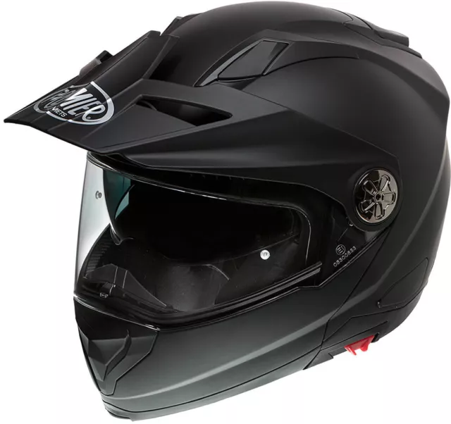 Casco Helmet Adventure Modulare Frontino Premier Xtrail Nero Opaco Tg Xl