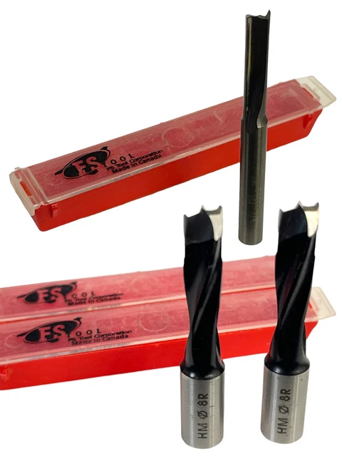 Lot of 3 FS Tools Carbide Two Flute D50F08R Holz-Her Bradpoint 45mm Router Bits