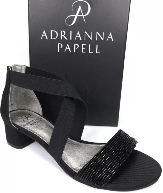 NEW Adrianna Papell Womens TEAGAN Open Toe Dress Sandals Size 7.5 M, Black 20026