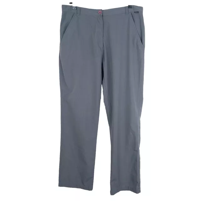 Rohan Fusion Trousers UK Size 14 Reg L29 Grey Walking Straight Leg Pockets