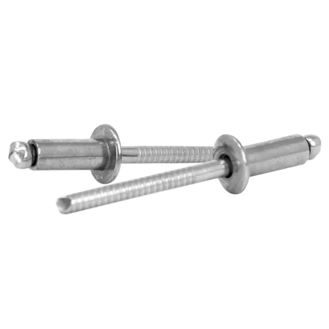 Rivetti ciechi testa piatta ISO 15983 acciaio inox/acciaio inox per spessore materiale 0,5-9,5 mm 3