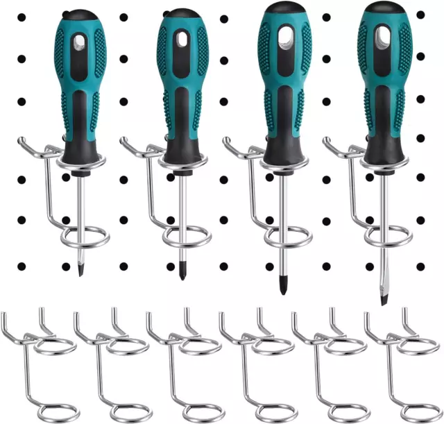 12 Pieces Screwdriver Organizer Tool Holders Multi-Tool Holder Double-Ring Tool 2