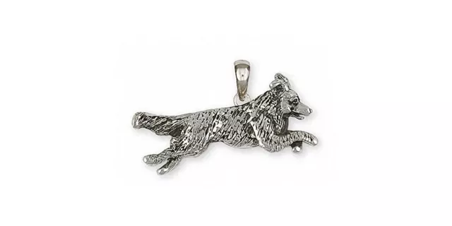 Border Collie Pendant Jewelry Sterling Silver Handmade Dog Pendant BDC41X-P