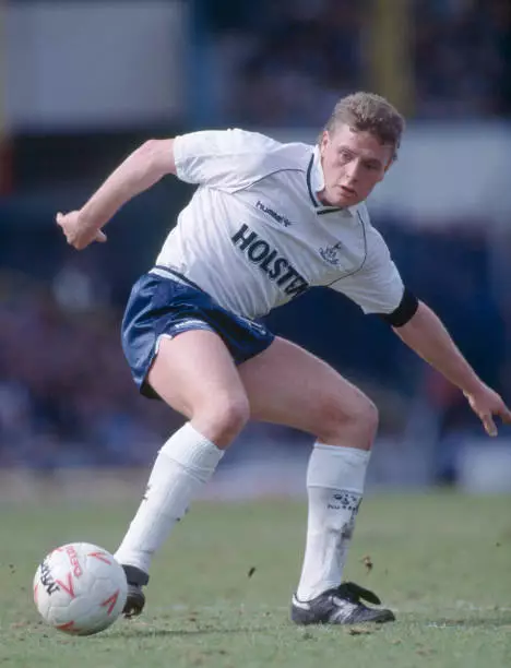 Paul Gascoigne of Tottenham Hotspur in action, circa 1988. - Old Photo 1