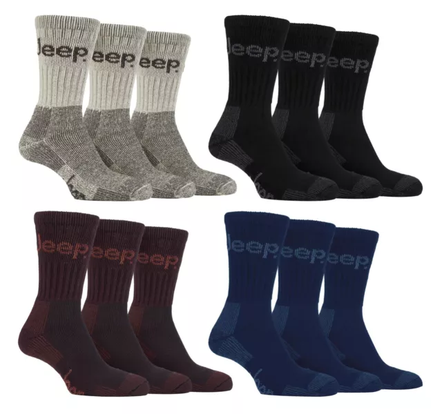 3 paires de chaussettes de course sport jeep de luxe pour hommes marche randonnée randonnée travail