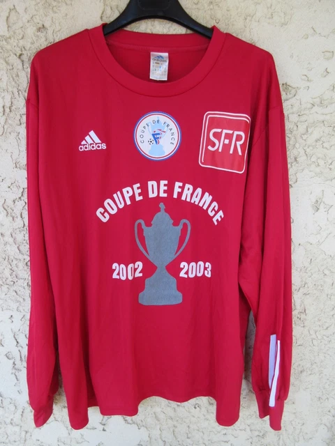 Maillot Vintage Duarig Coupe De France - 'Je Lis Le Sport' - Rouge, Taille 2x3 - Porté
