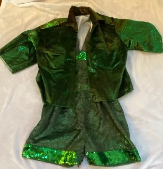 Vtg Busch Gardens Williamsburg VA Green Sequin Cecily Red TV Daily Costume Women