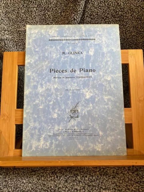 M. Glinka Pièces de piano Alexandre Tcherepnine partition éditions Durand 13070