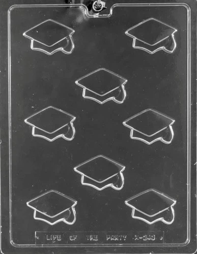 Graduation Cap Bites Chocolate Candy Mold Diy Party Favor Cupcake Toppers