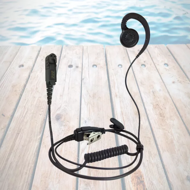 C-Shape Swivel PTT Mic Earpiece for Motorola Radios XPR3300, XPR3500e, DEP550