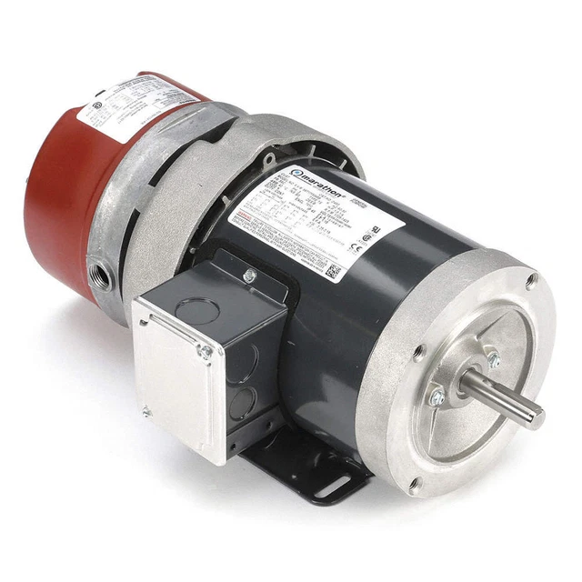 MARATHON MOTORS 056T17F5348 Motor,1/3 HP,1725 rpm,56C,208-230/460VAC