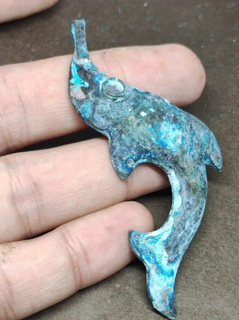 Pendentif Poisson Ancien En Bronze – Style Jean Cocteau / Créateur Inconnu