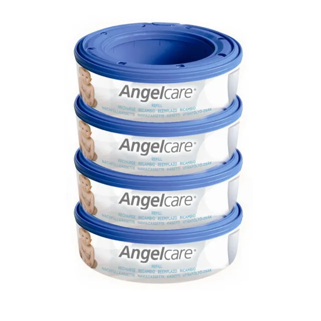 4PK Angelcare Baby Nappy Diaper Disposal System Bin Cassette Refill For Disposal