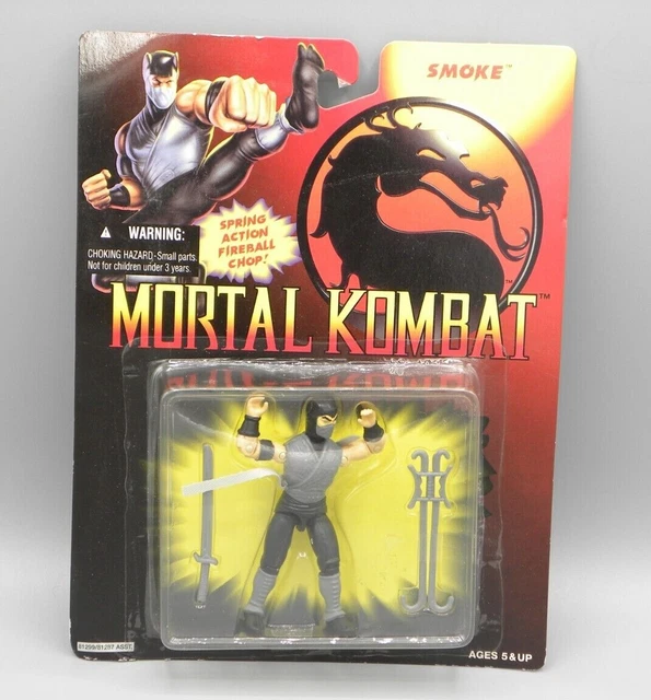 VINTAGE CARDED MORTAL Kombat Smoke Action Figure 1994 Hasbro MOC New