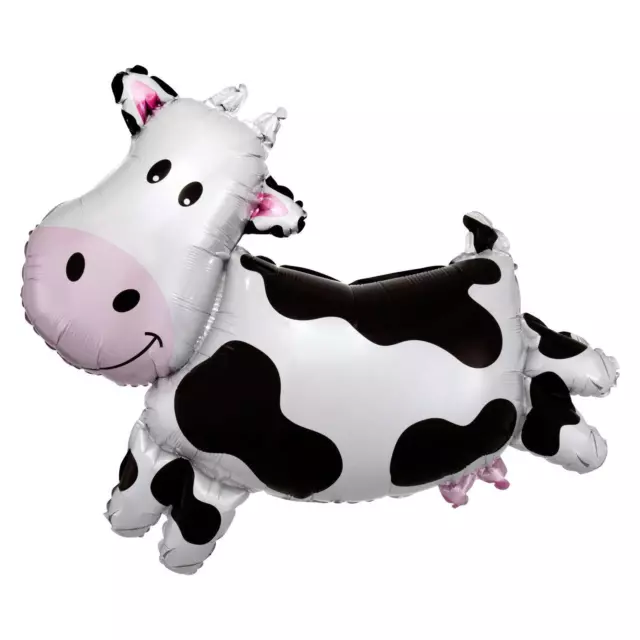 76cm Gigante Vaca Animal Lindo Granja Corral Aluminio Helio Globo Fiesta Adorno