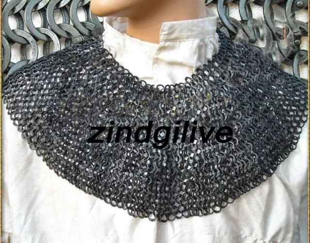 chainmail aventail ARMOR ~ 9 MM flat riveted with washer MILD STEEL