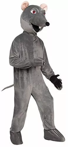 Forum Men's Deluxe Plush Rat Mascot Costume 42-Inch Chest Size Gray 2