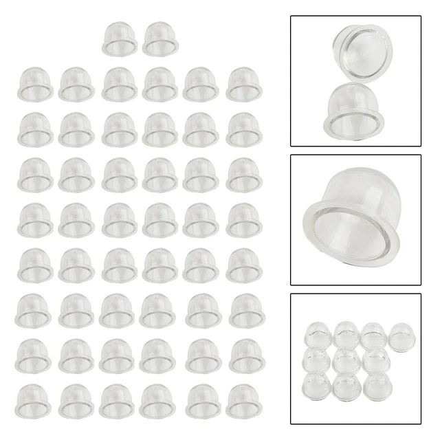 20 Ampoules D'Amorçage Pour Carburateur - 19mm Et 22mm - Pour Tondeuse, Tronçonneuse, Taille-Haie - Caoutchouc Transparent - 2