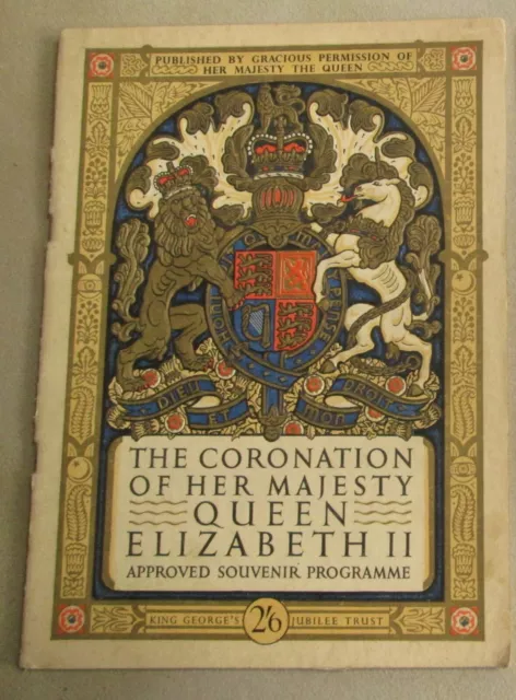 Coronation Her Majesty Queen Elizabeth II Souvenir Programme 1953 & Invitation