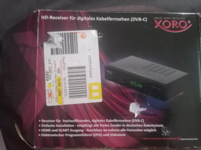 Receiver für digitales Kabelfernsehen, HDMI, SCART, USB Xoro HRK 7618 DVB-C Hd