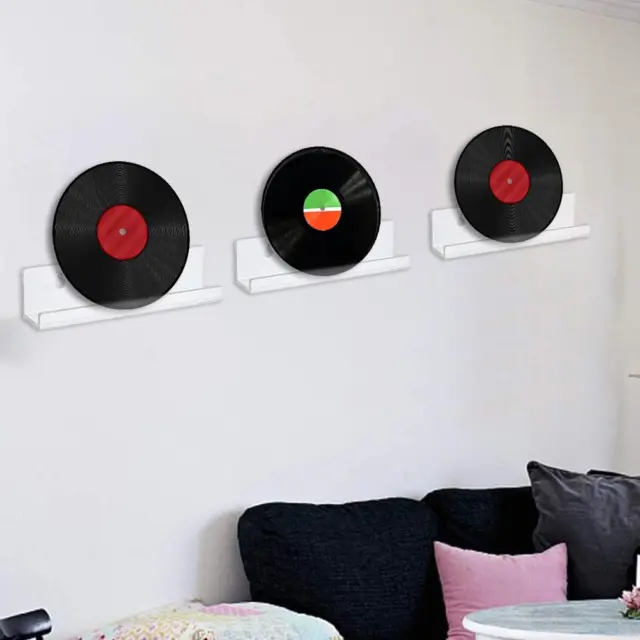 Acrylic Record Album Wall Mount Display Shelf Acrylic Holder Clear U4 NEW B7L9