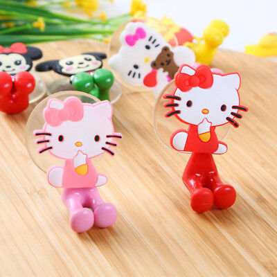 Animal Cute Minion Hello Kitty Cartoon Suction Cup Bathroom Toothbrush Holder
