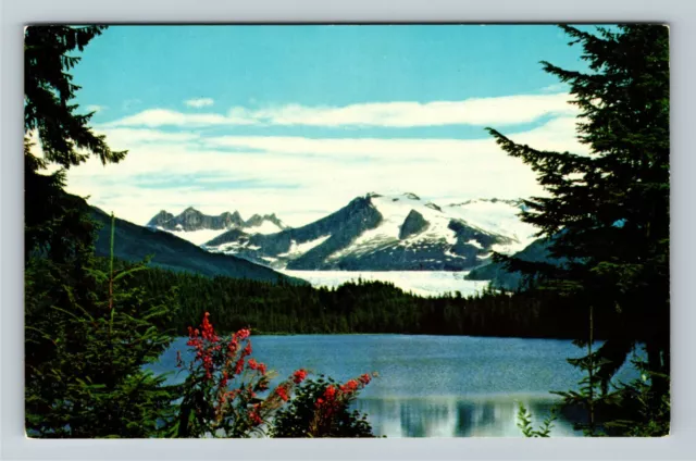 Juneau AK-Alaska, Mendenhall Glacier in Mendenhall Valley Vintage Postcard