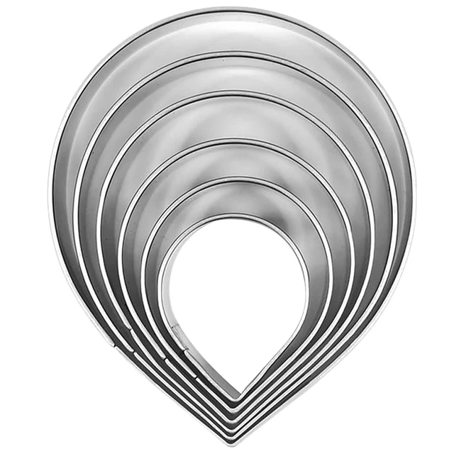 6 pezzi/set stampi acciaio inox antiaderente al calore fiore rosa