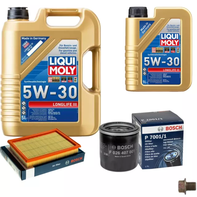 Bosch Inspection Set 6 L Liqui Moly Longlife 3 5W-30 pour Nissan Juke 1.6 Note