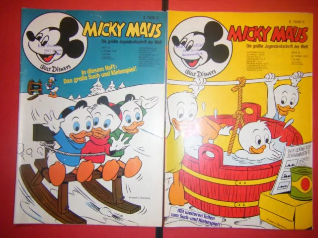 1 Heft aussuchen: Ehapa :" Micky Maus" 1973, sehr gut  (  1-2 ) Nummern im Text.