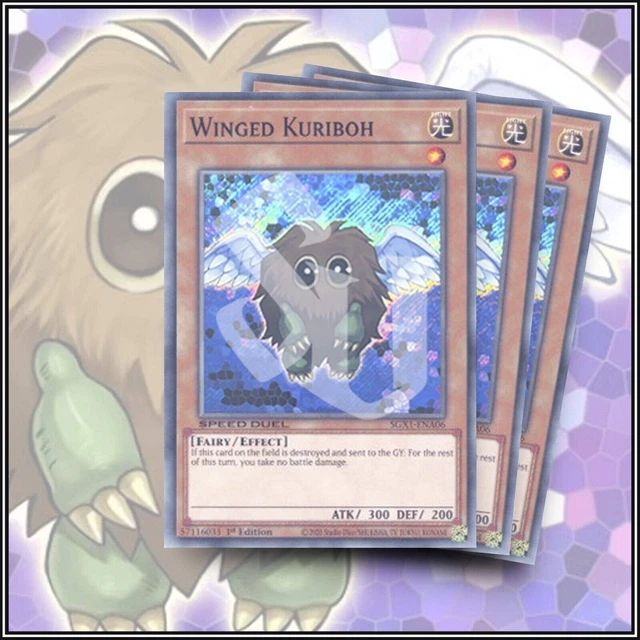 YuGiOh WINGED KURIBOH x3 | JADEN'S DECK ▪️ SECRET RARE ▪️ 1ST EDITION 💎