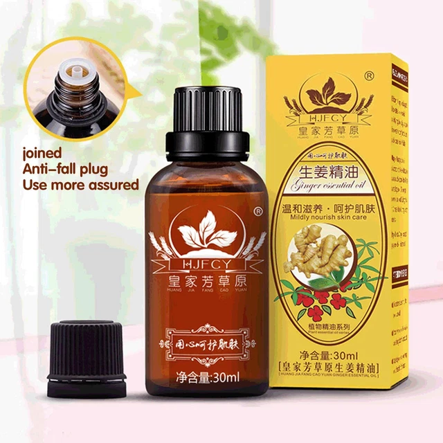 Belly Drainage Ginger Oil Natural Therapy Lymphatic Essential cz GXF X6X8