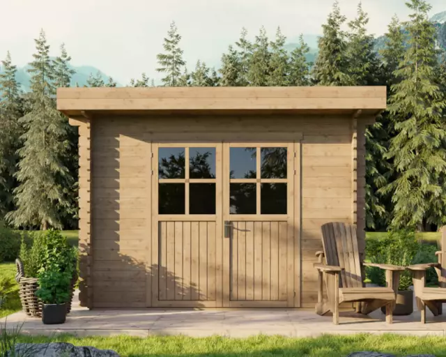 Gartenhaus Gerätehaus Holzhaus Blockhaus 3x2,5 m 28mm 3