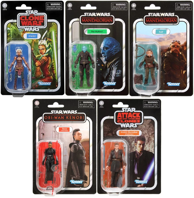 Lot de 5 figurines The Vintage Collection Star Wars neuves: Ahsoka, Kuiil, Reva